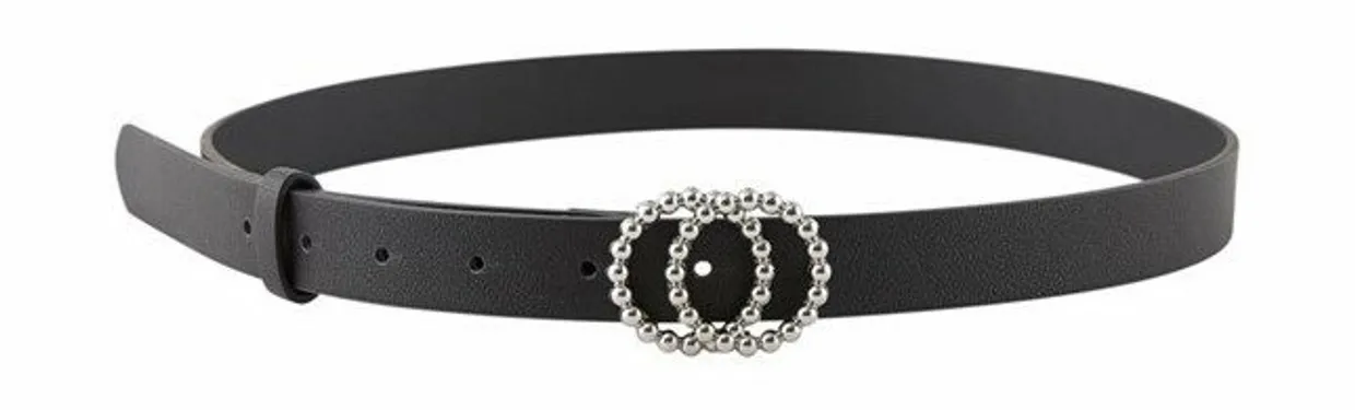 Dotted circle belt silver