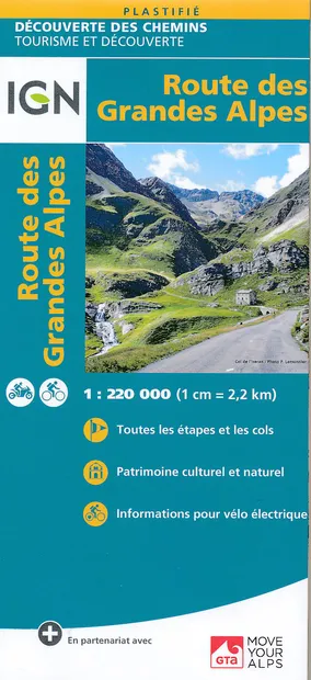 Wegenkaart - landkaart - Fietskaart Route des Grande Alps met GR5 | IG