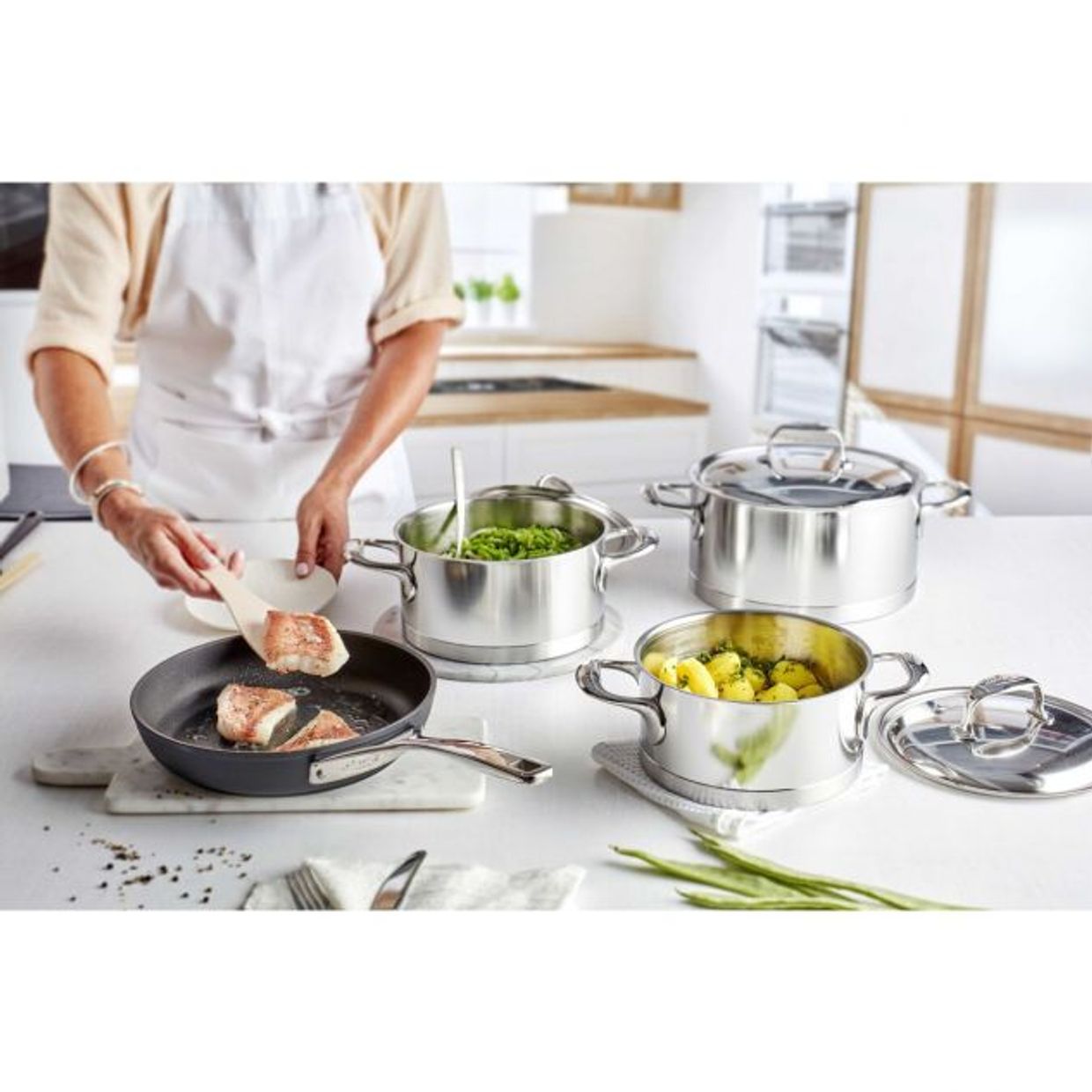 Atlantis 7 - 3 delige kookset + gratis Alu Pro 24 cm