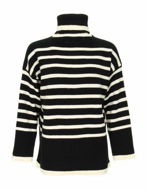 Striped oversized knit black