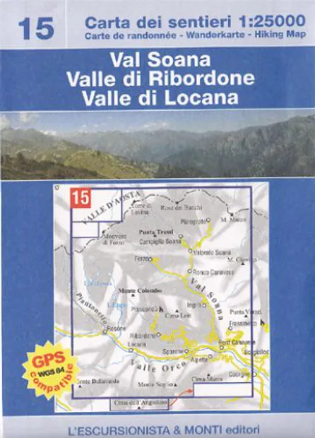 Wandelkaart 15 Val Soana, Valle di Ribordone, Valle di Locana | L'Escu