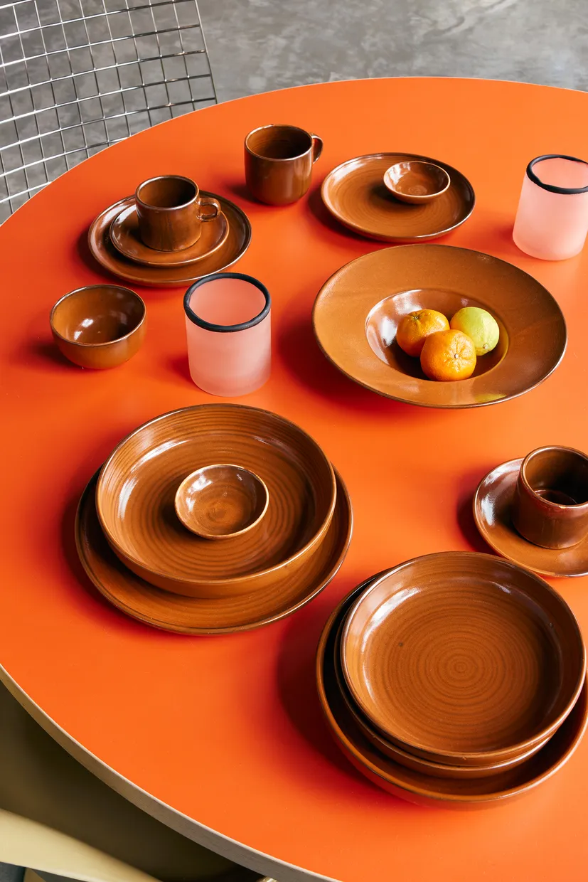 Chef ceramics: deep plate L, burned orange