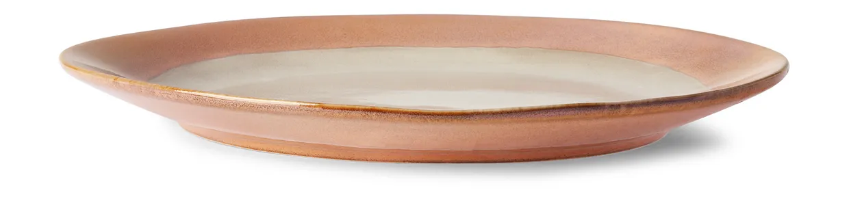 70s ceramics: dinner plates, earth  (set of 2)