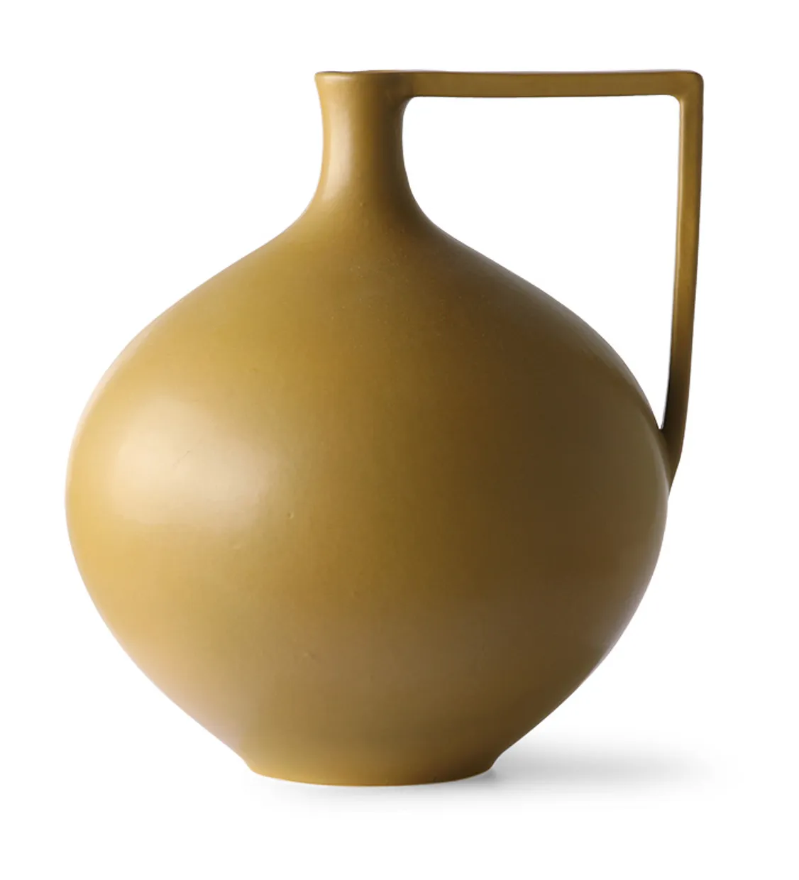 Ceramic jar L mustard
