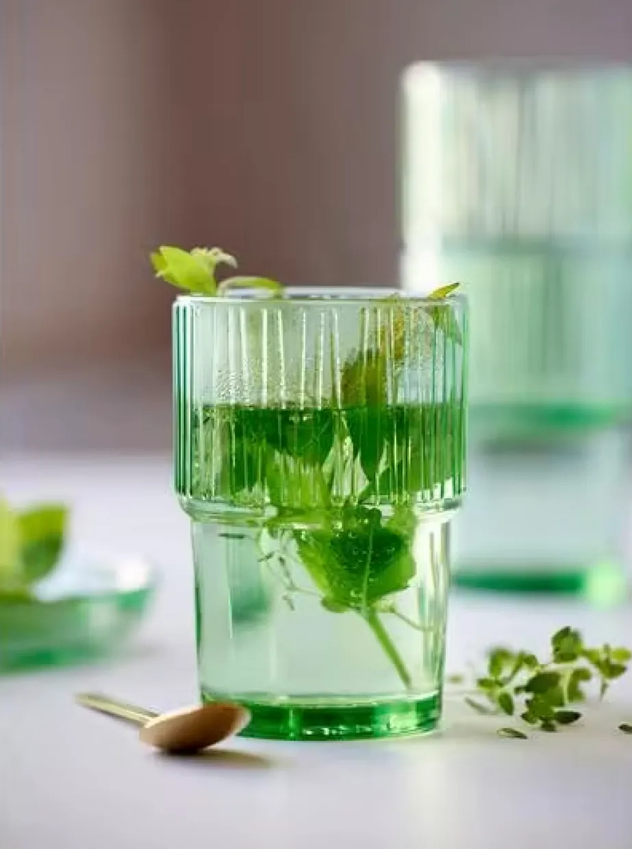 Kusintha Set van 4 glazen - groen