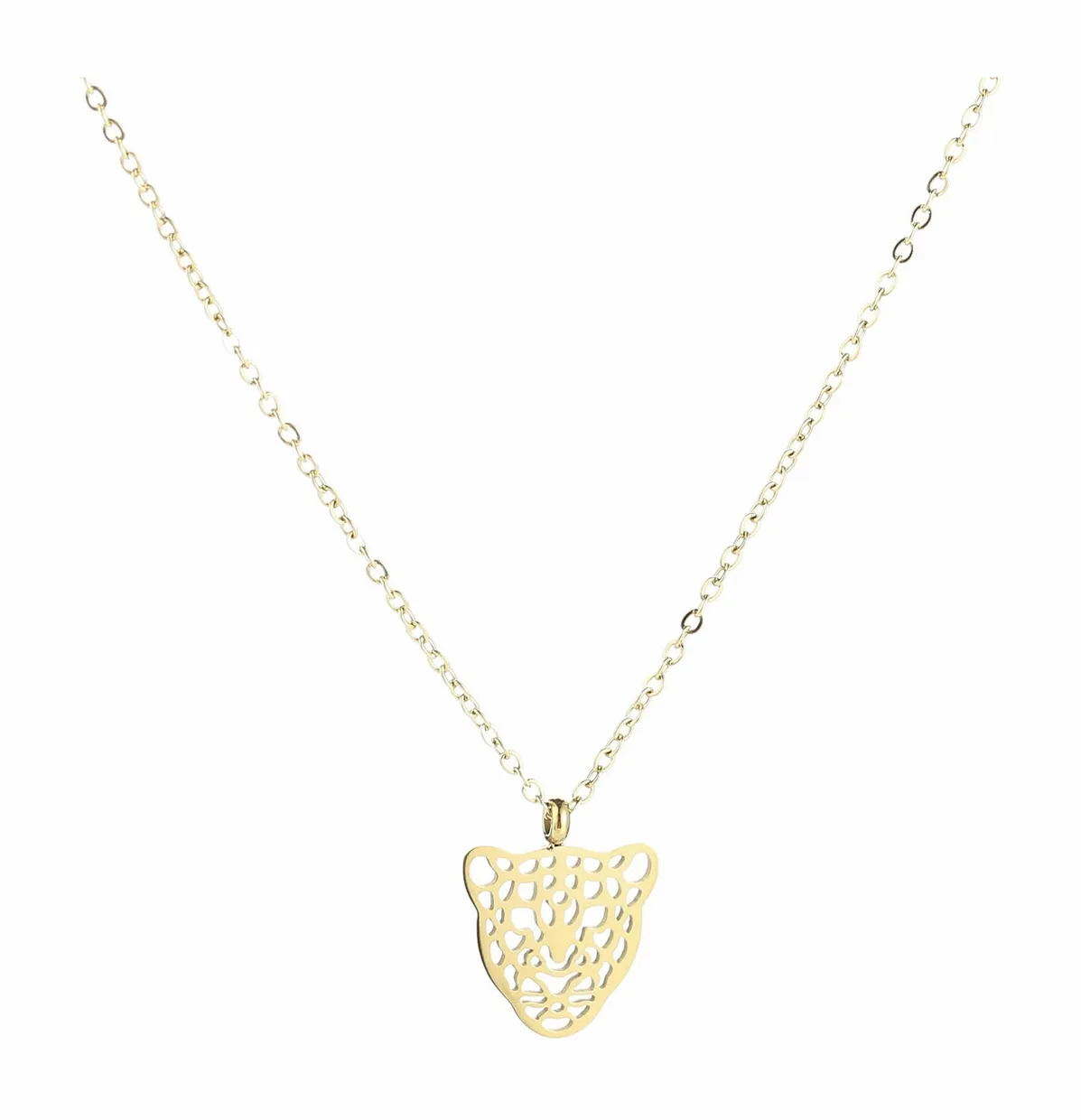 Leopard necklace gold