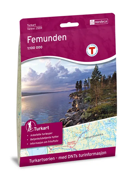 Wandelkaart 2559 Turkart Femunden | Nordeca