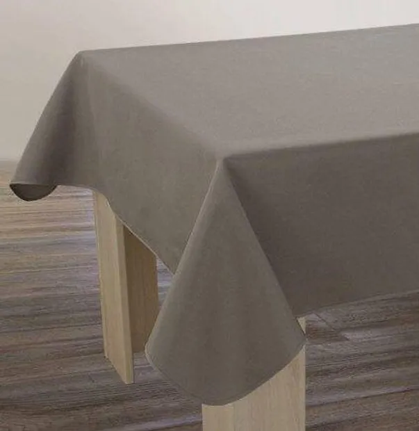 Tafelkleed antraciet met zilveren strepen | Franse Tafelkleden