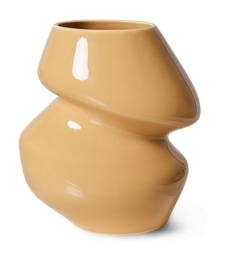 Ceramic vase organic cappuccino S
