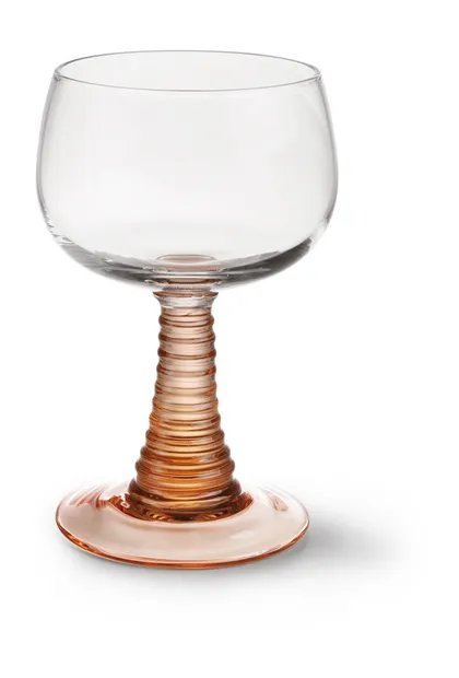 Swirl wine glass high, nude