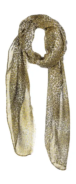 Leopard sjaal okergeel
