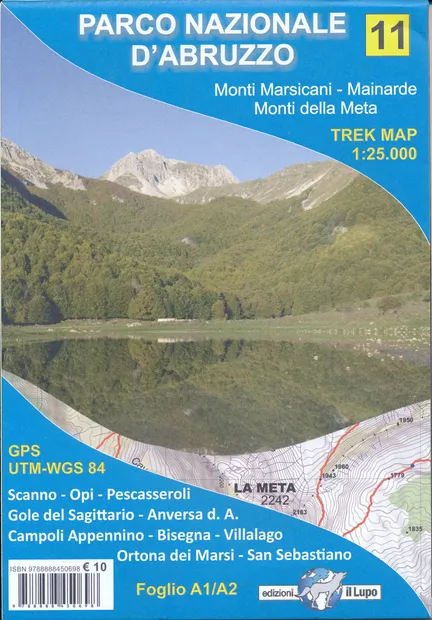 Wandelkaart 11 Abruzzo - Abruzzen - Monti Marsicani - Mainarde - Valle