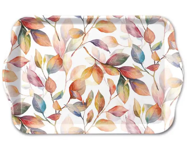 Dienblaadje 13x21cm Colourful Leaves