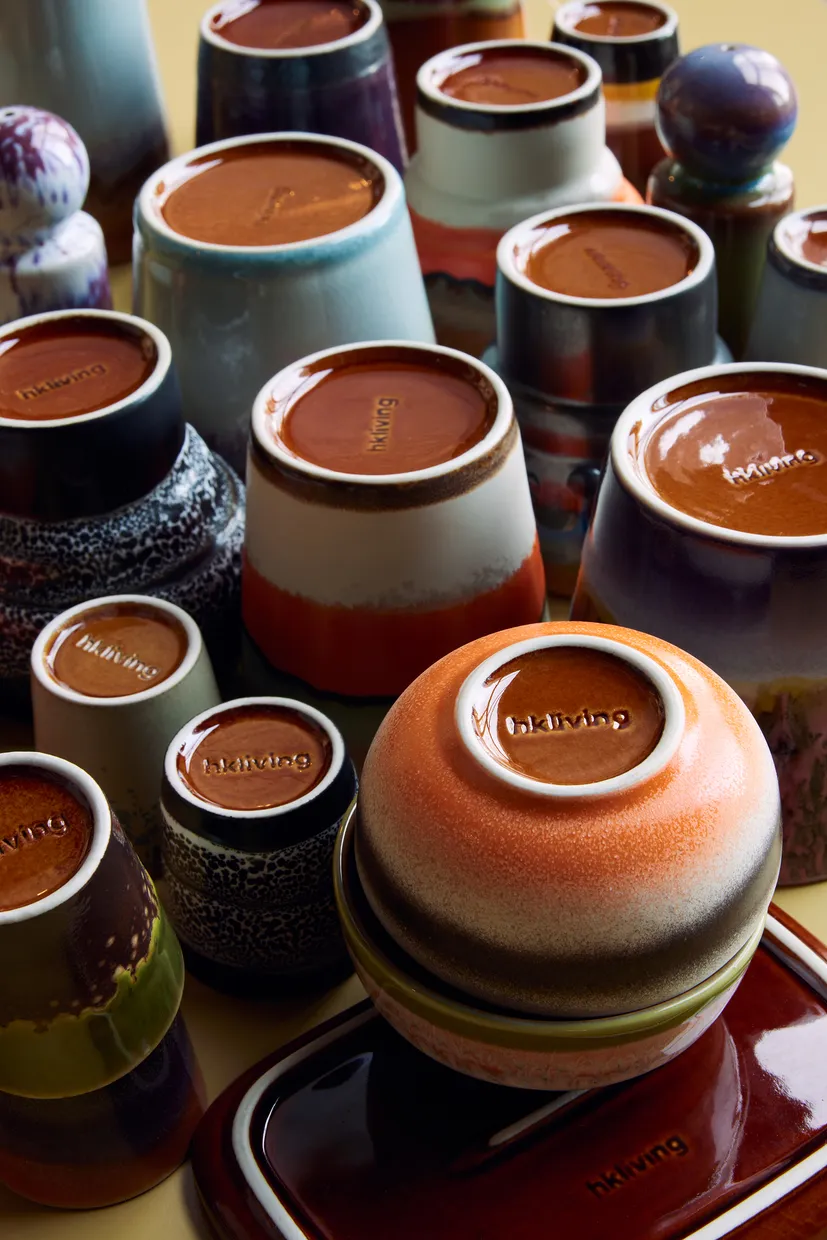 70s ceramics: americano mugs, friction (set of 4)