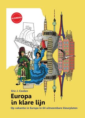 Europa in klare lijn kleurboek