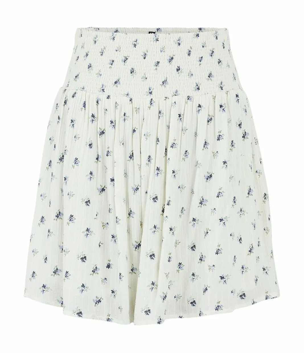Flower smock skirt off White
