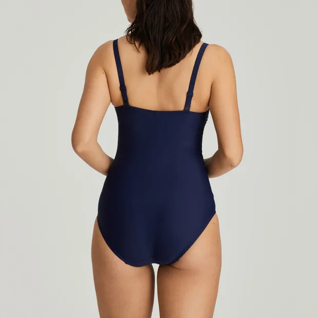 SHEKINI Eendelig figuurcorrigerend badpak voor dames, met V-hals, zwemjurk, elegant, retro, buikcorrectie, rugvrij, strandbadpak, zwart, XXL