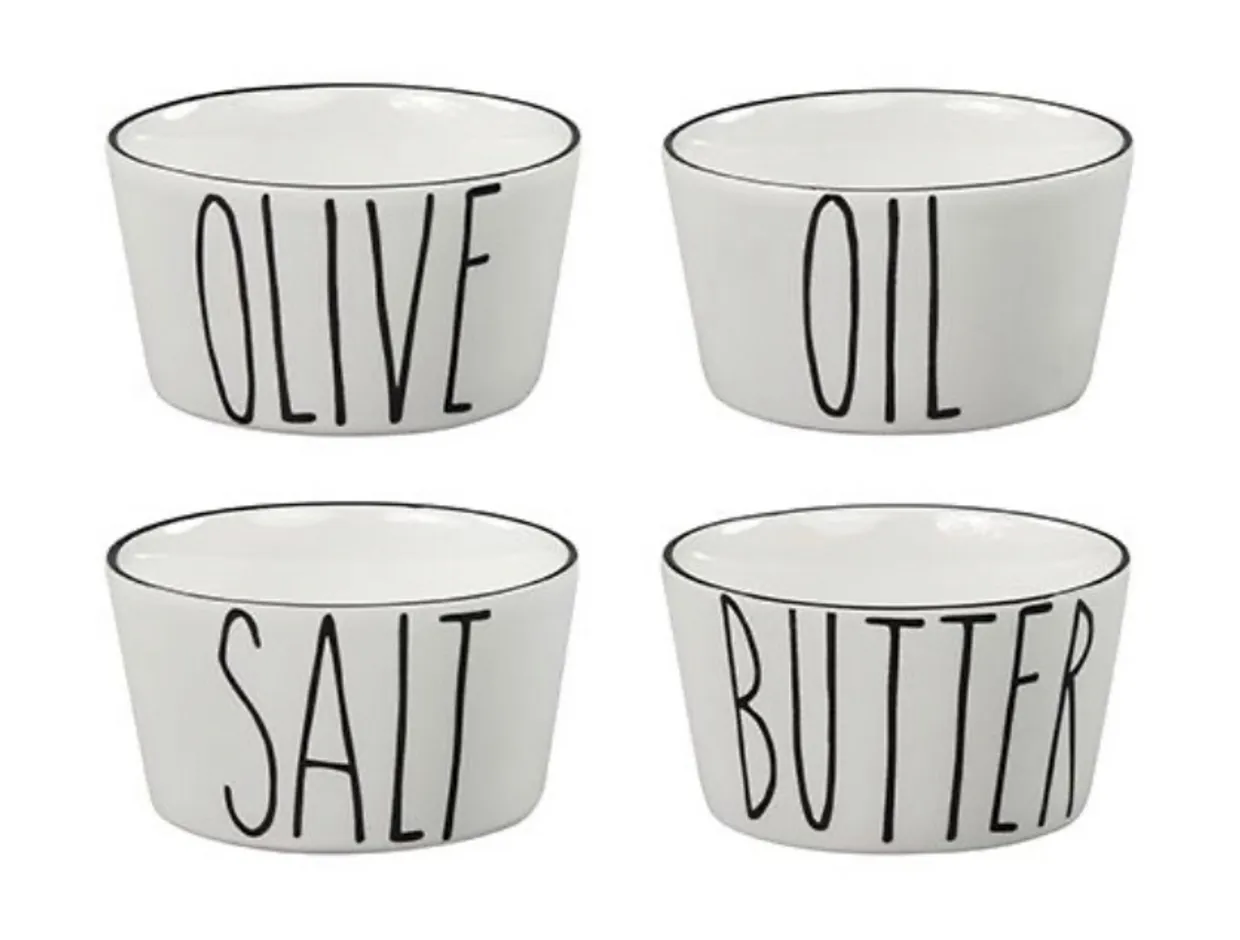 4 schaaltjes per set Oil Olive Salt Water