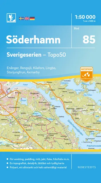 Wandelkaart - Topografische kaart 85 Sverigeserien Söderhamn | Norsted