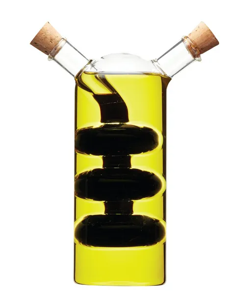 Olie en Azijnfles 2 in 1 glas