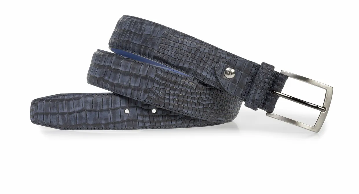 Floris Belts 39 D Blue croco