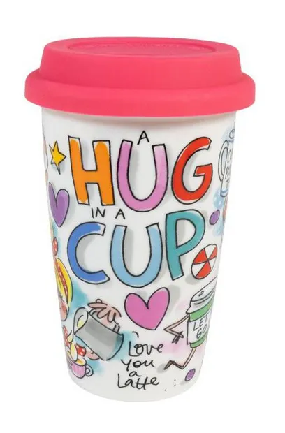 Coffee to go mug Hug in a Cup
