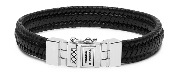 Edwin Small Leather Black Armband BTB181BL-F (Lengte: 21.00 cm)