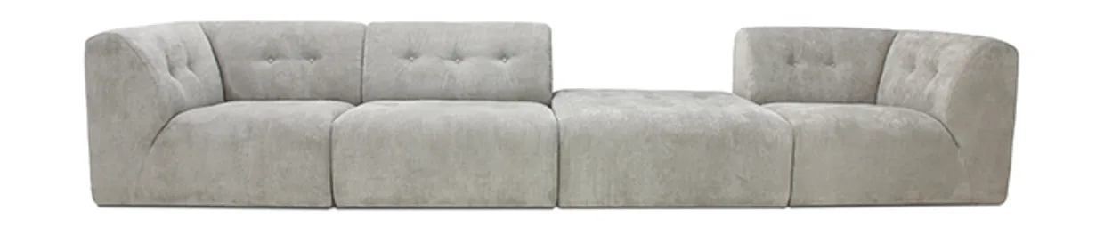 Vint couch: element hocker, corduroy rib, cream