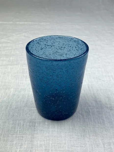 Waterglas diepblauw Blauw