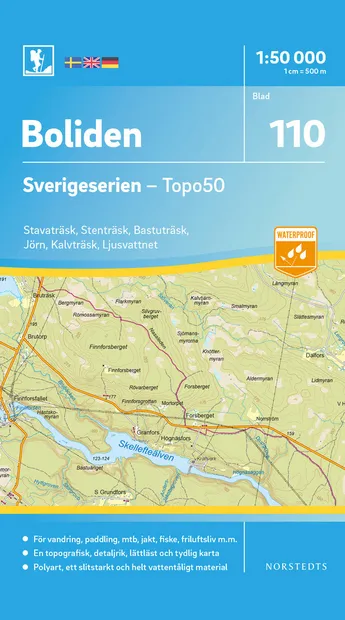 Wandelkaart - Topografische kaart 110 Sverigeserien Boliden | Norstedt