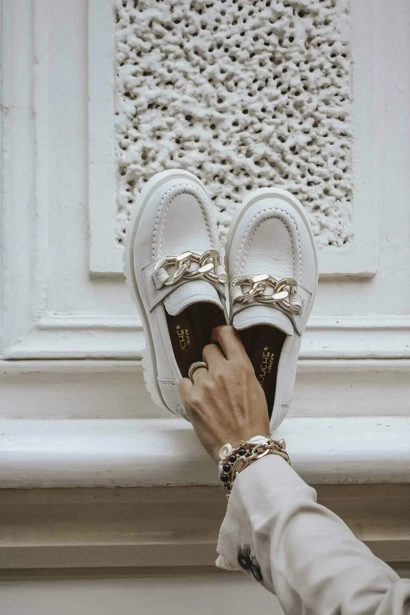 Babouche chain loafer offwhite