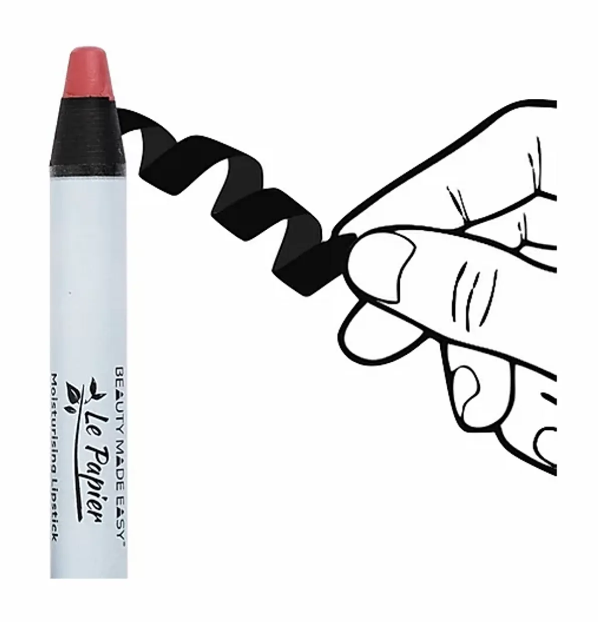 Glossy nude lipstick blossom, plastic free - Le Papier