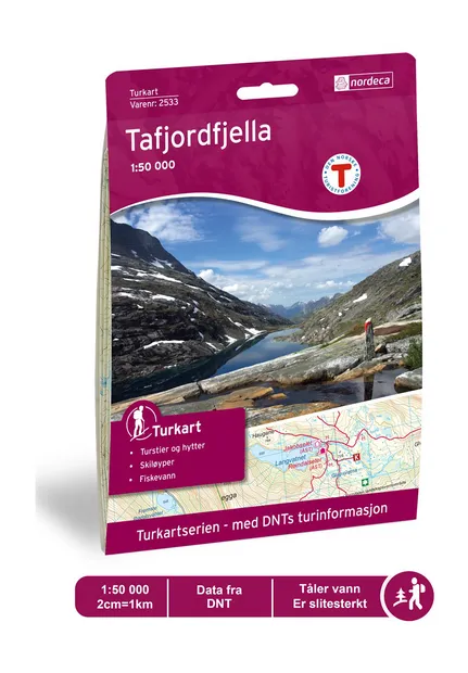 Wandelkaart 2533 Turkart Tafjordfjella | Nordeca