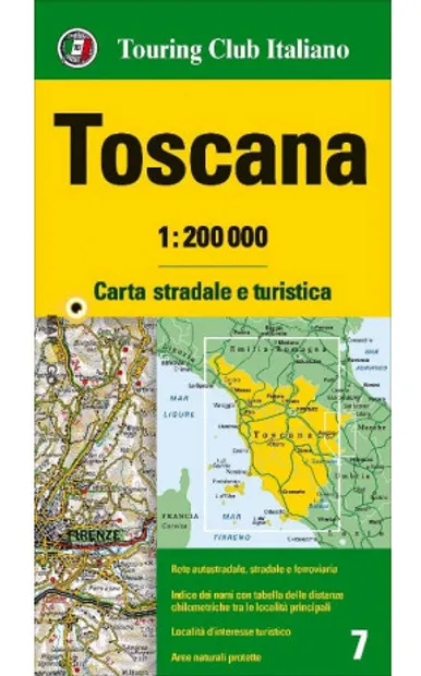 Fietskaart - Wegenkaart - landkaart 07 Toscana - Toscane | Touring Clu
