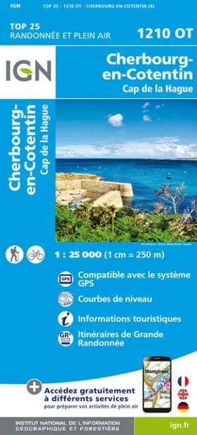 Wandelkaart - Topografische kaart 1210OT Cherbourg-en-Cotentin, Cap de