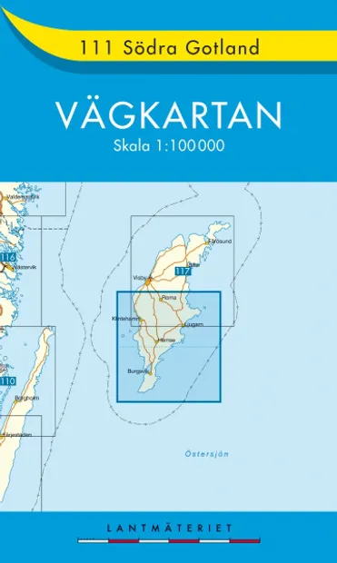 Wegenkaart - landkaart 111 Vägkartan Södra Gotland ( Zuid Gotland) | L