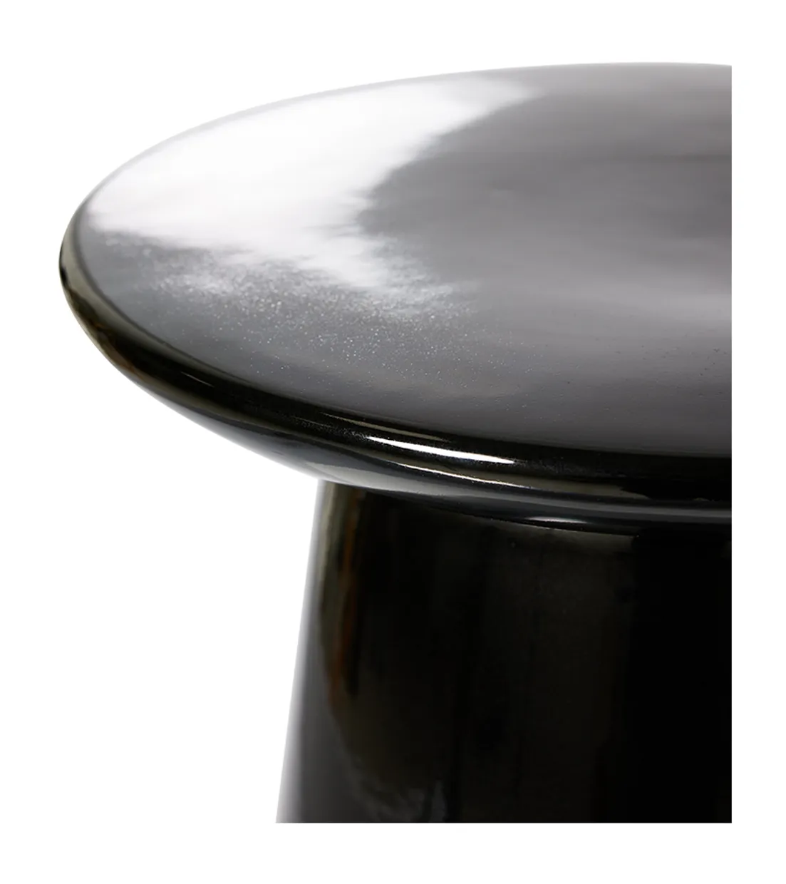 Earthenware side table M black