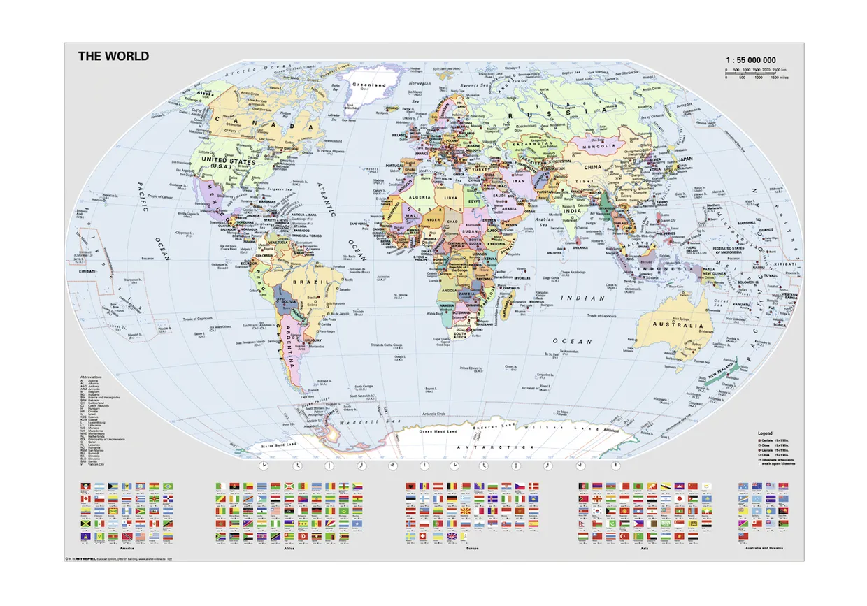 Puzzel Staatkundige wereldkaart  Legpuzzel  1000 stukjes