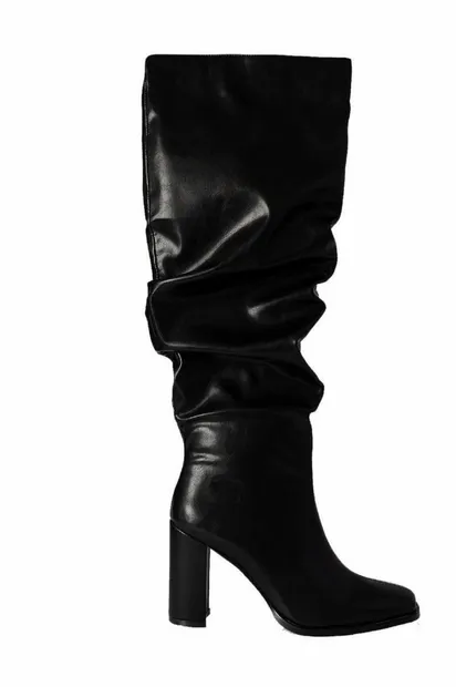 Slouchy shaft boots black