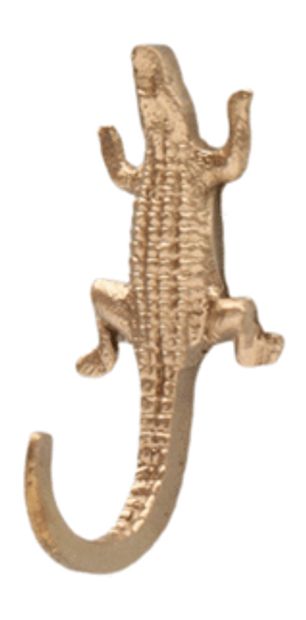 Hook Mini Crocodile Brass