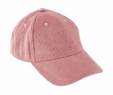Corduroy cap pink Roze