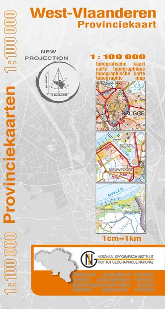 Wegenkaart - landkaart Provinciekaart West Vlaanderen | NGI - Nationaa