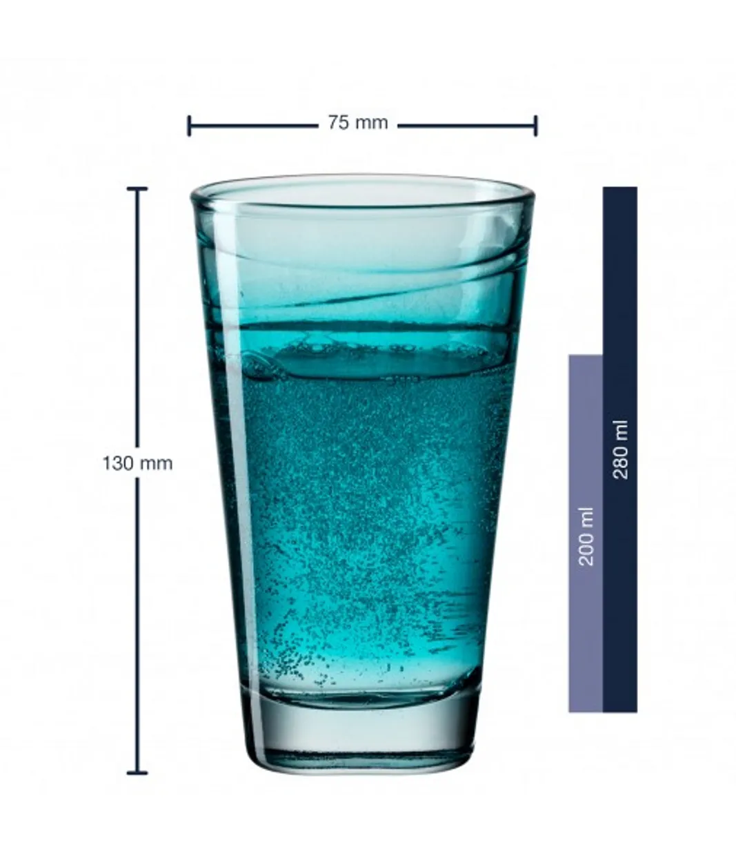Longdrinkglas Vario 280ml - Turquoise