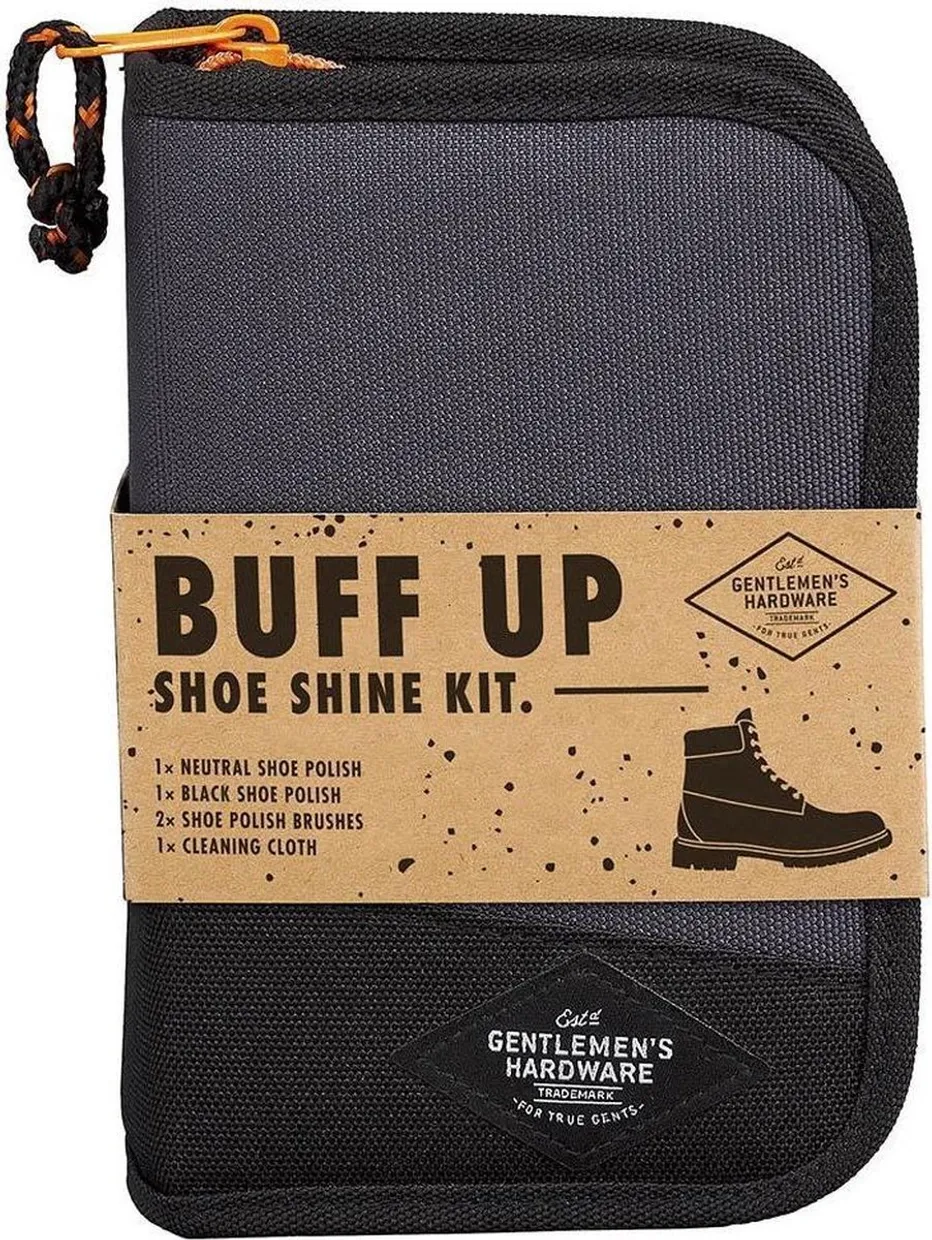 Buff up shoe shine kit