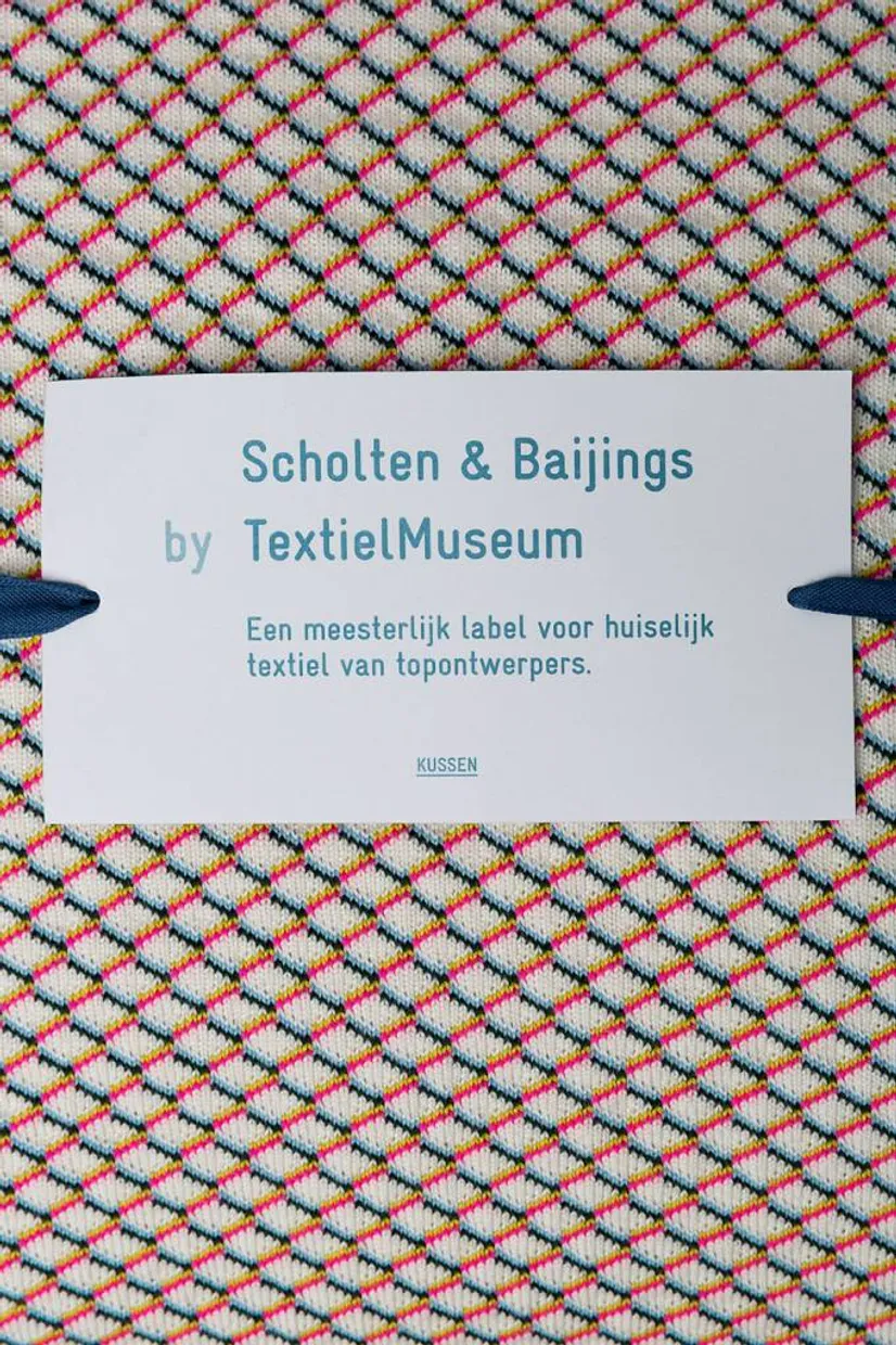 Kussen Scholten-Baijings 30x50 cm Ecru/pink/Ochre/LightBlue