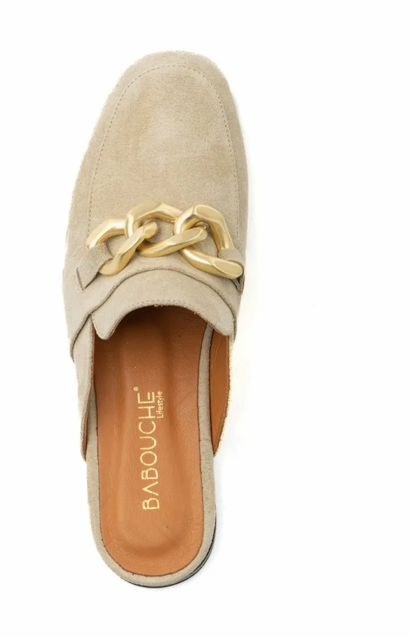 Babouche mule loafer sand
