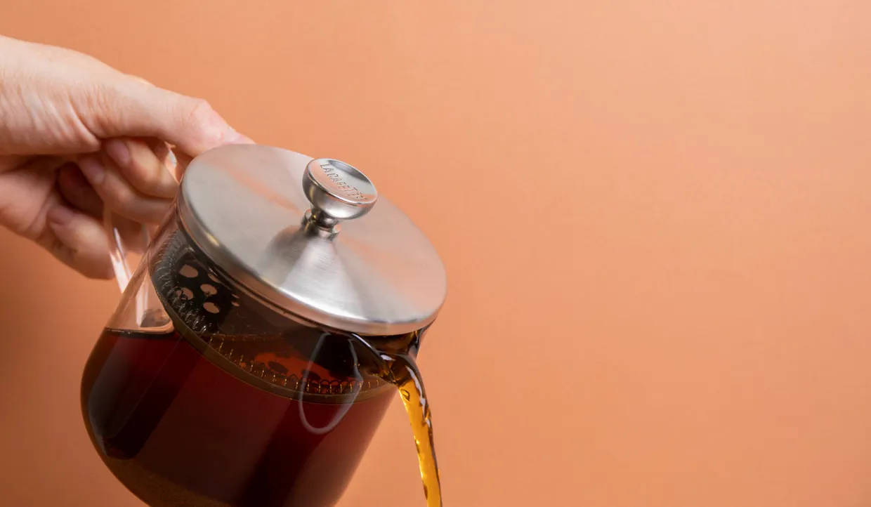 Glazen theepot voor losse thee - 2 kops