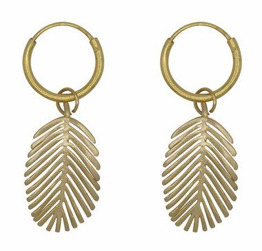 Palm leaf pair of  earrings