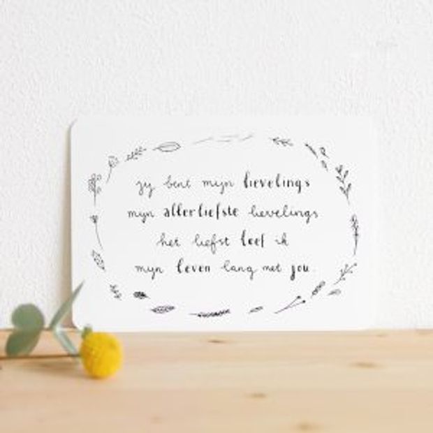 Kaart 'Jij Bent Mijn Lievelings'