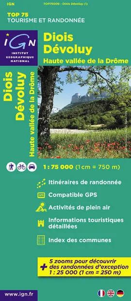 Fietskaart - Wandelkaart 09 Diois, Devoluy, Haute-Vallée de la Drôme |